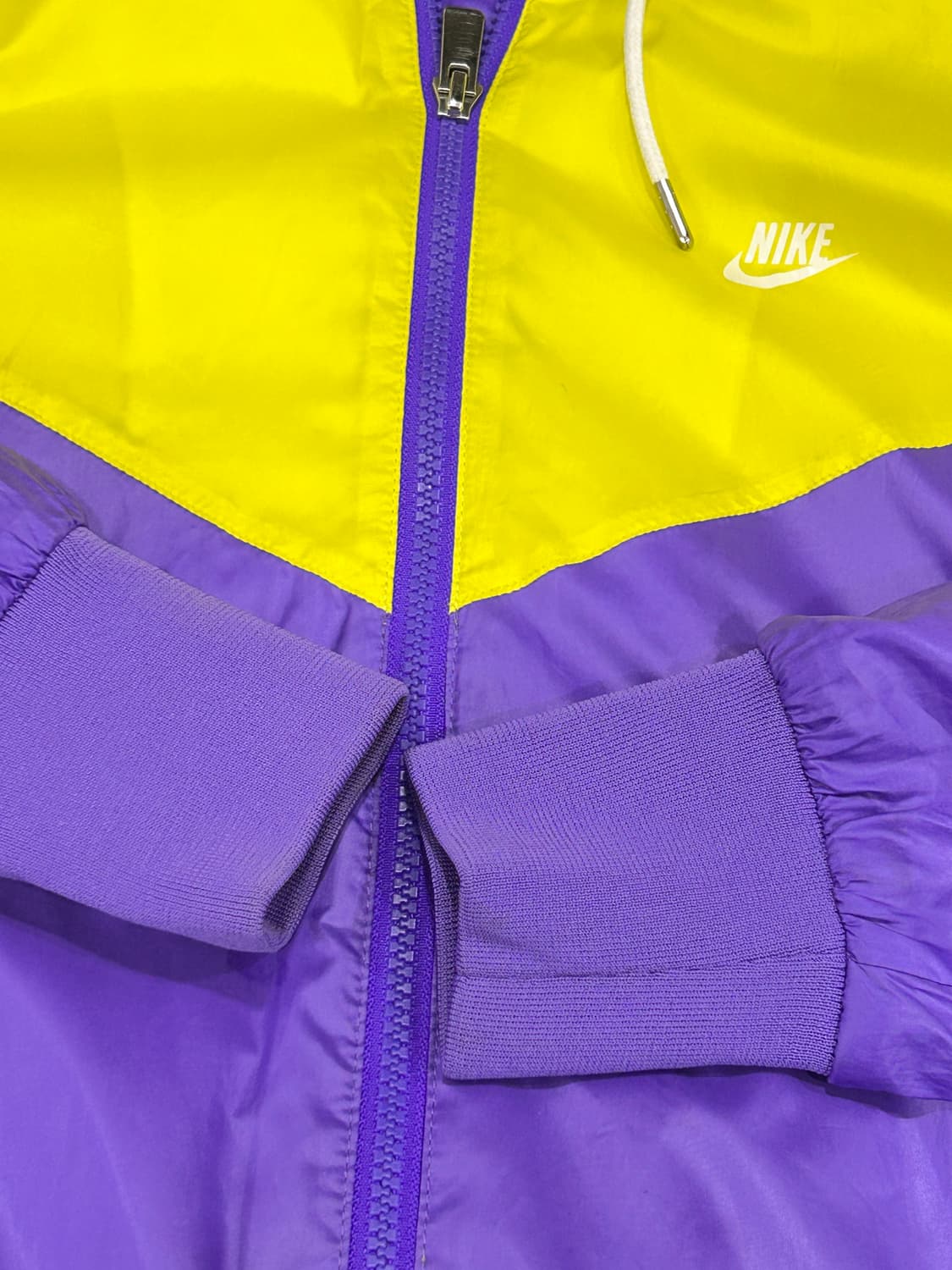 나이키 후드 바람막이 윈드러너 여성 S 옐로우퍼플 상품이미지7