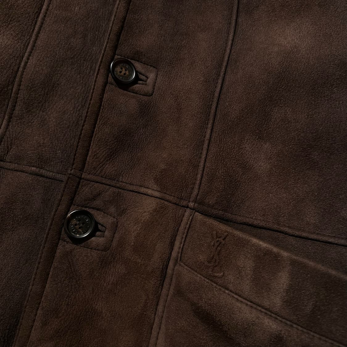 입생로랑 램스킹 시어링 싱글 무스탕 자켓 상품이미지6