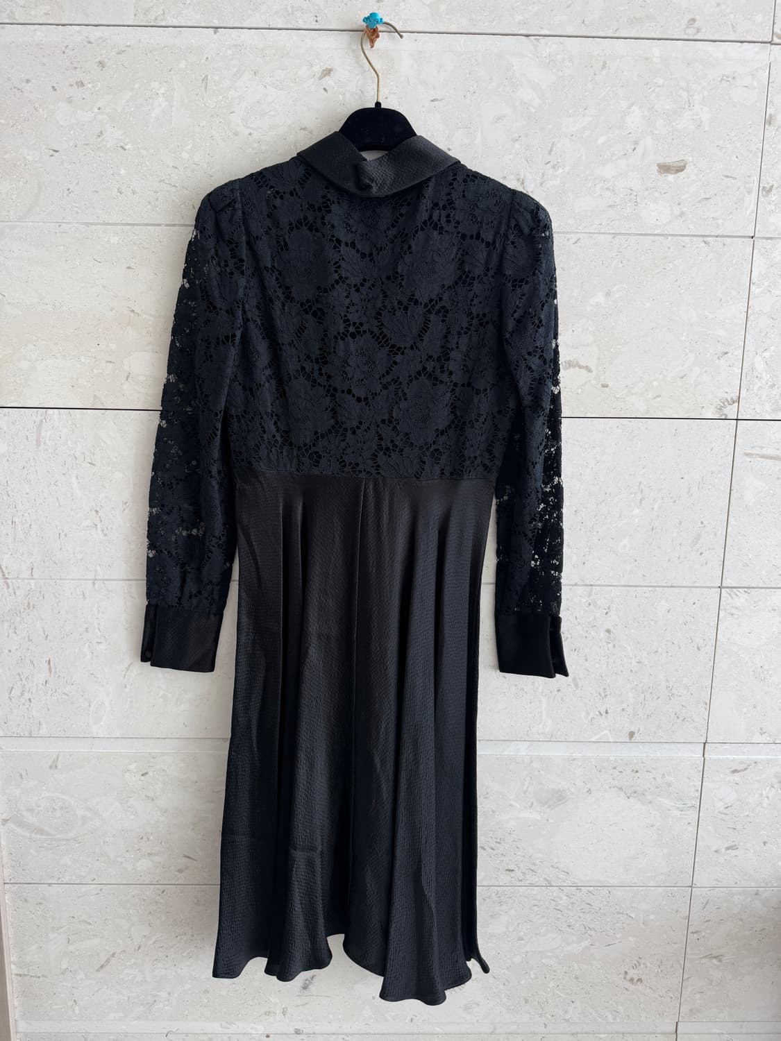 발렌티노 Valentino 레이스 미디 원피스 38 블랙  상품이미지3