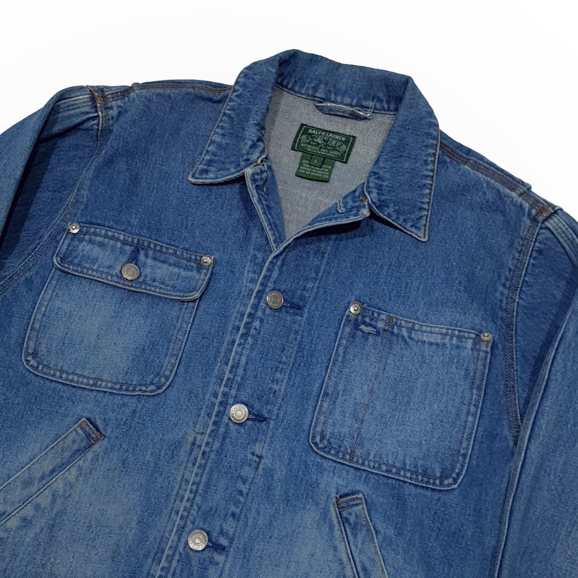 폴로컨트리 데님 트러커 덩가리 보로 패치워크 (100-105) L 상품이미지3