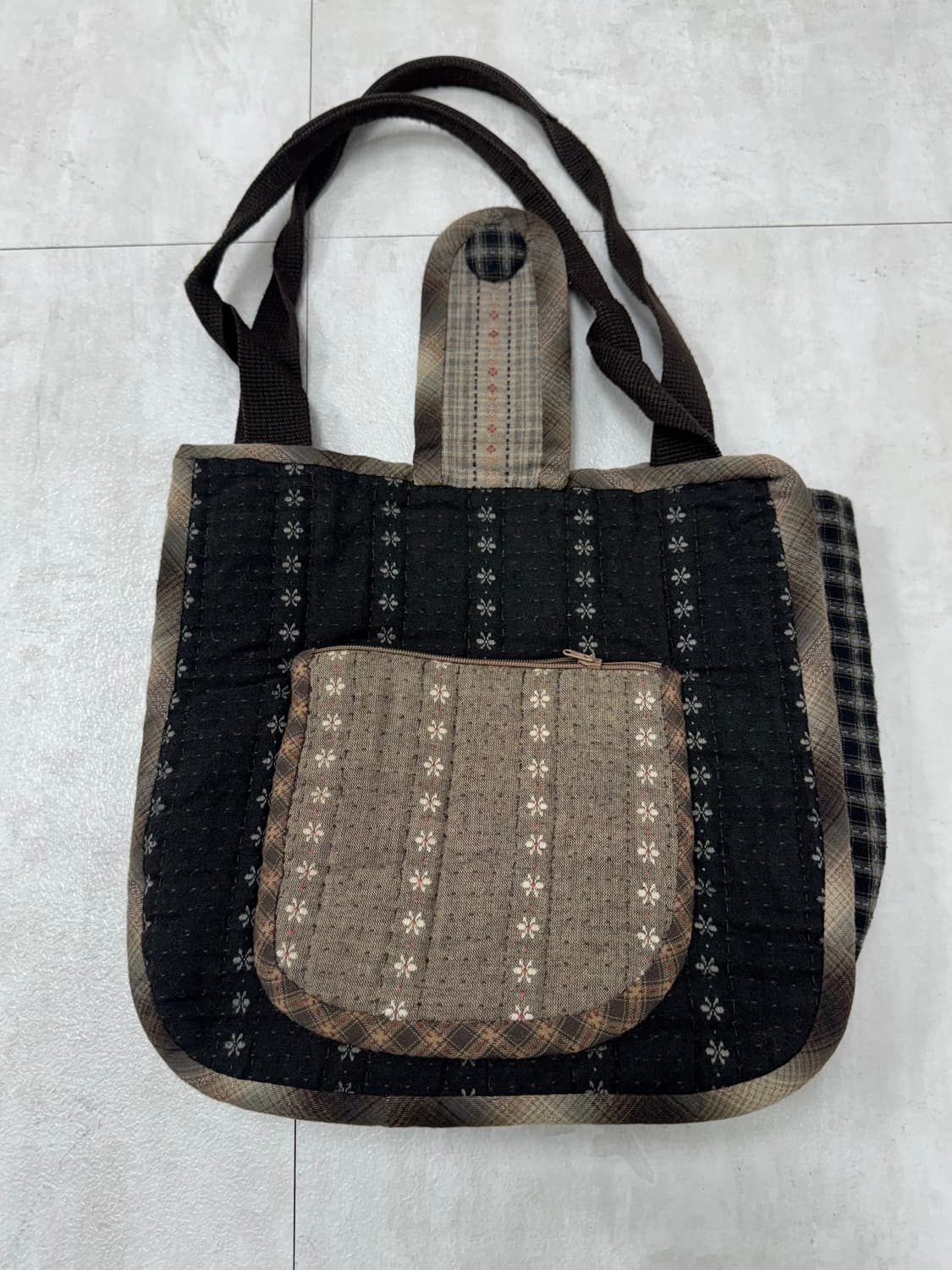 •빈티지 패치워크 패브릭 토트백 상품이미지2