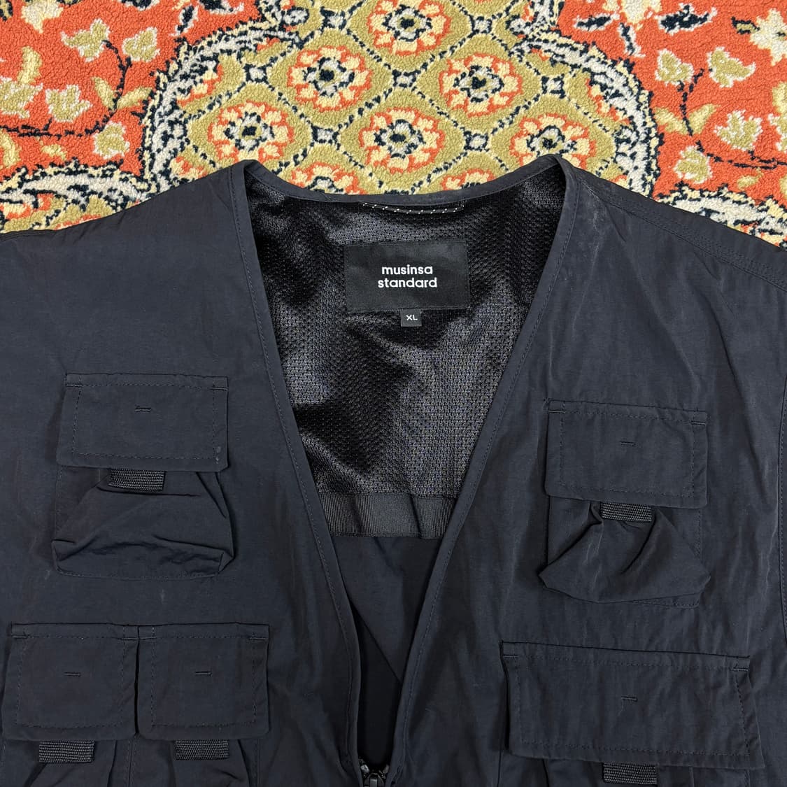 [XL] 무신사스탠다드 포켓 유틸리티 베스트 블랙 상품이미지3