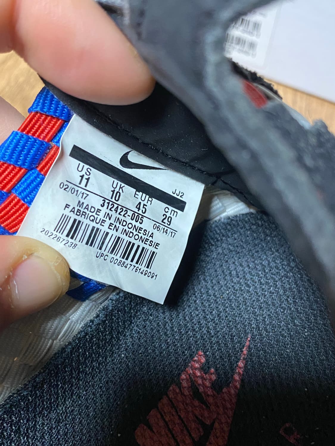 나이키 에어 우븐 블랙 러쉬 레드 상품이미지6