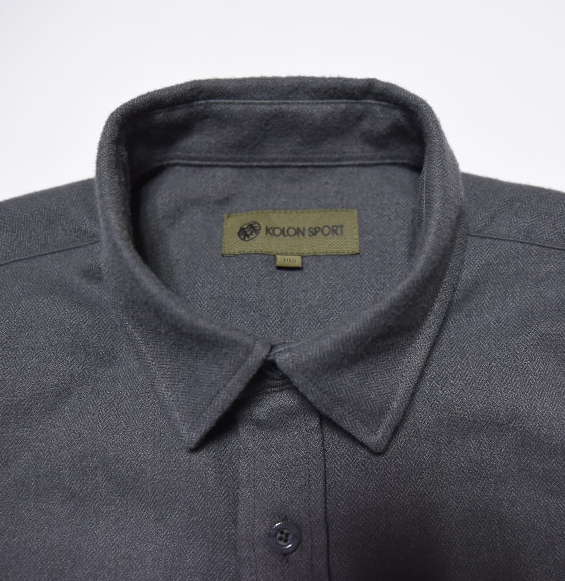 코오롱스포츠 남성 셔츠 105 그레이 스트라이프 캐주얼 상태좋음 상품이미지4