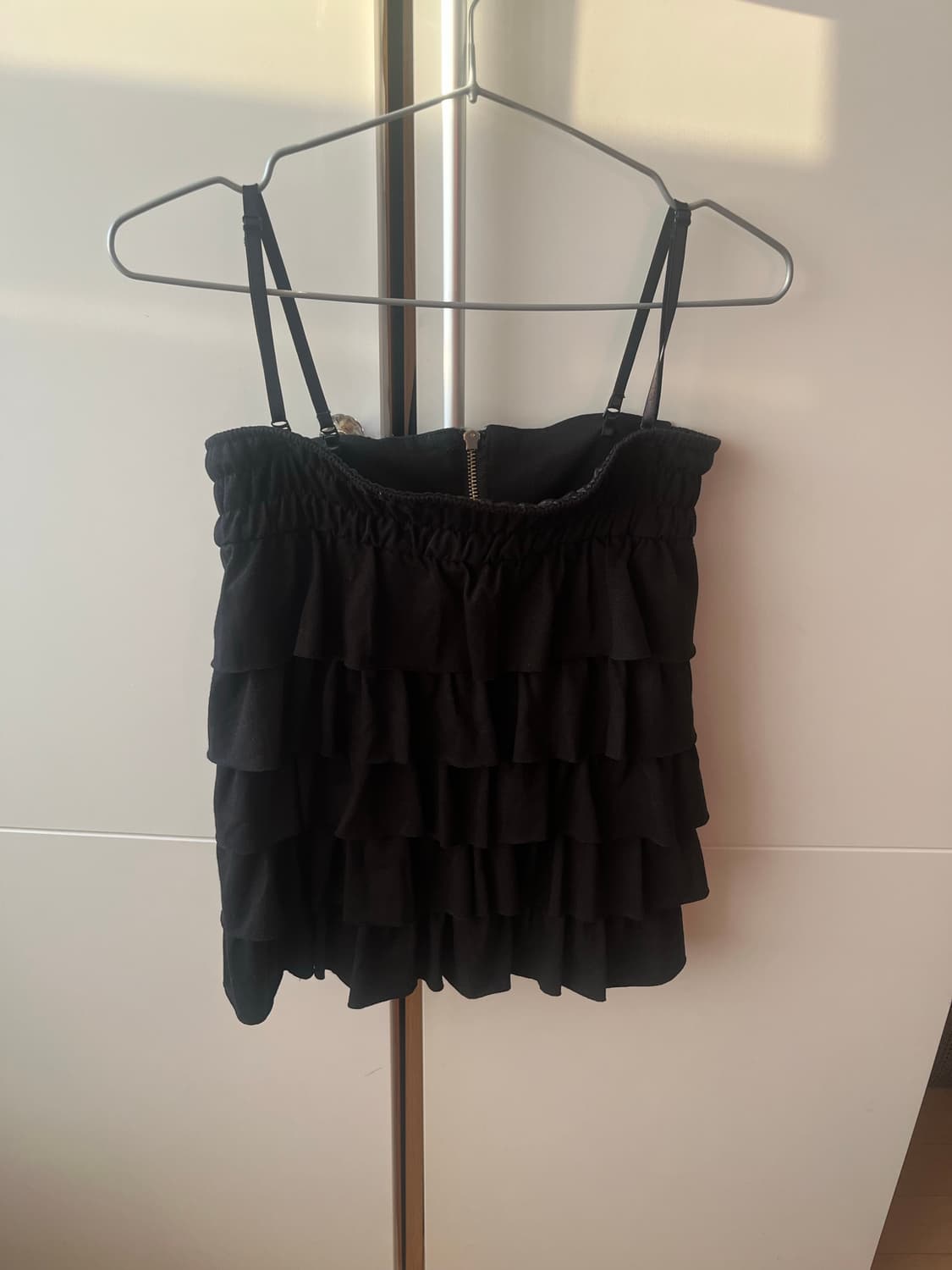 일본빈티지 검정 프릴 끈나시 상품이미지3