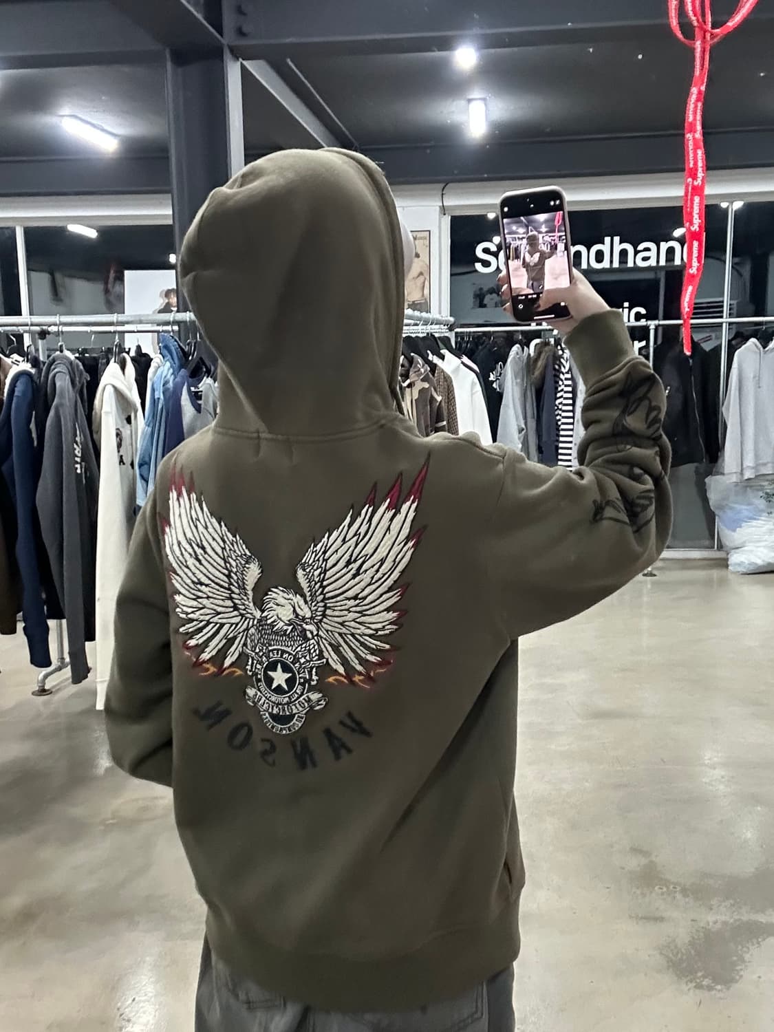 벤슨 자수 후드 집업 상품이미지2