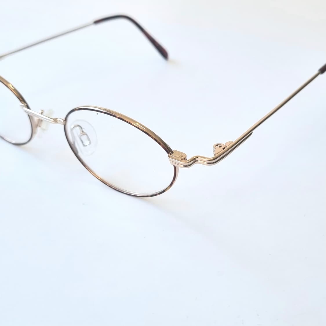 [ 데드스탁 ] 호피&골드 오벌형 빈티지 안경테 1682 상품이미지4