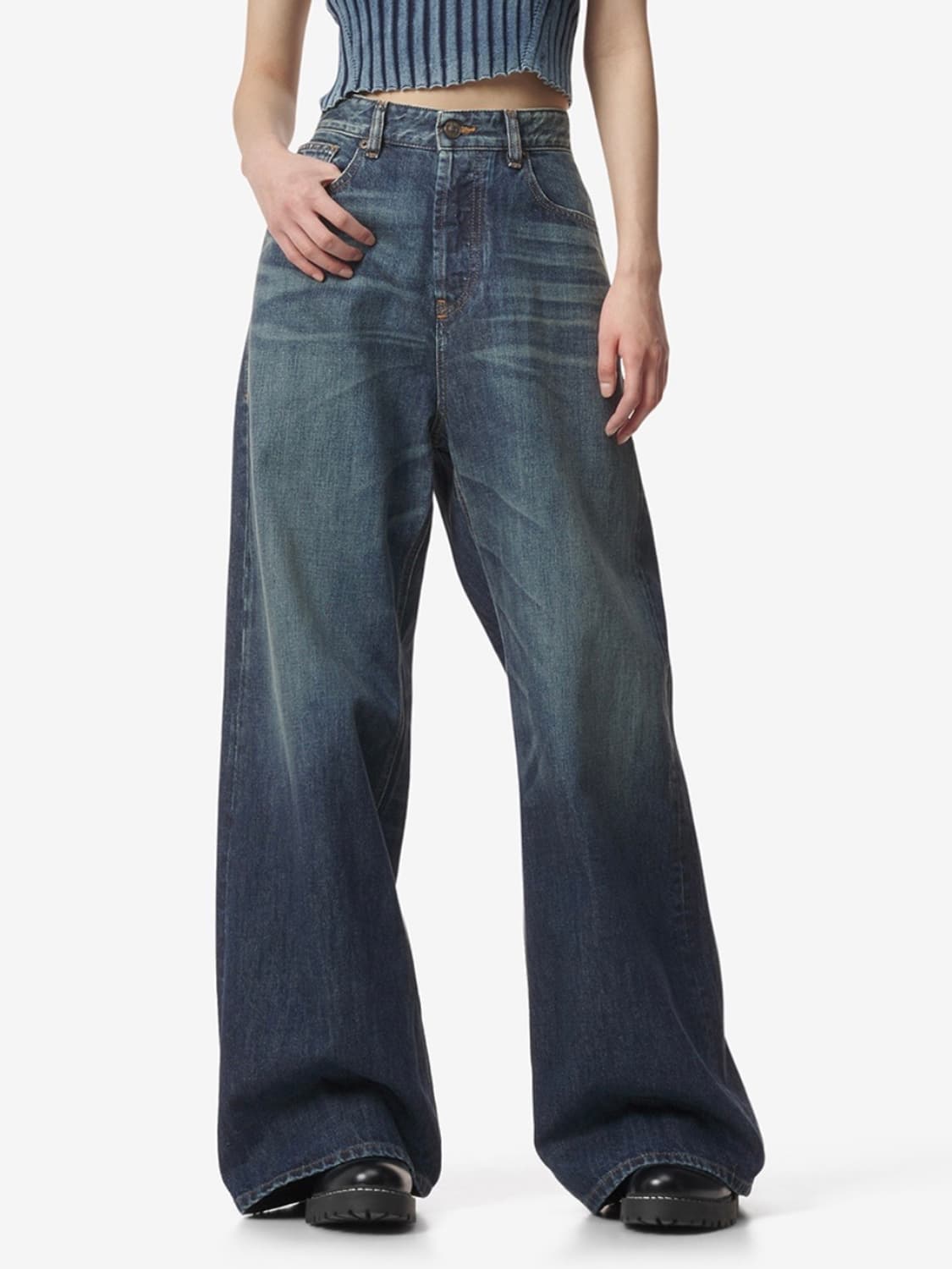 디젤 1996 D-sire 스트레이트 데님 팬츠 다크 블루 상품이미지1