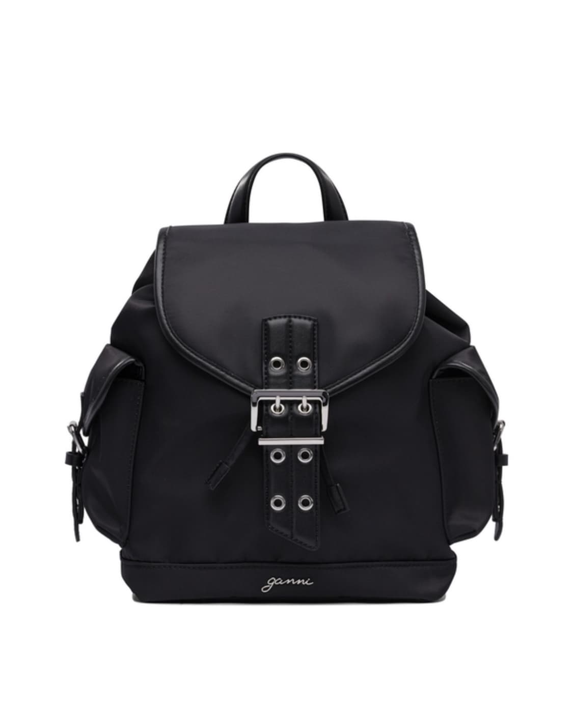 Ganni 로고 더블 버클 스몰 나일론 백팩 상품이미지1