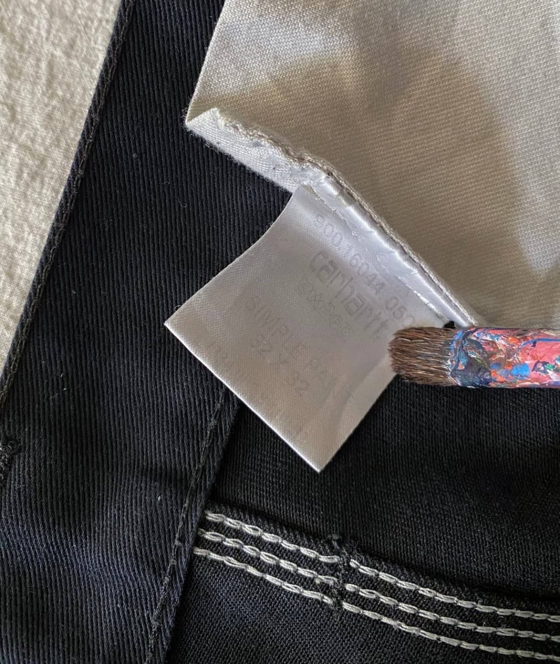 칼하트 심플팬츠 블랙 상품이미지7