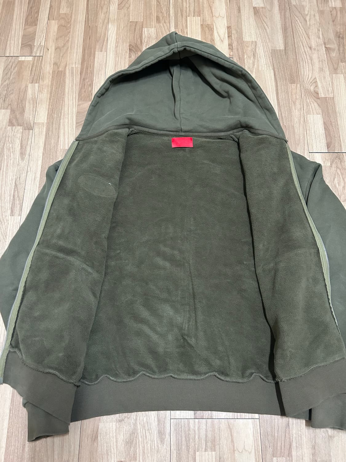 FUGAZI 푸가지 후드집업 BEAM ZIP HOODIE BROWN 상품이미지5