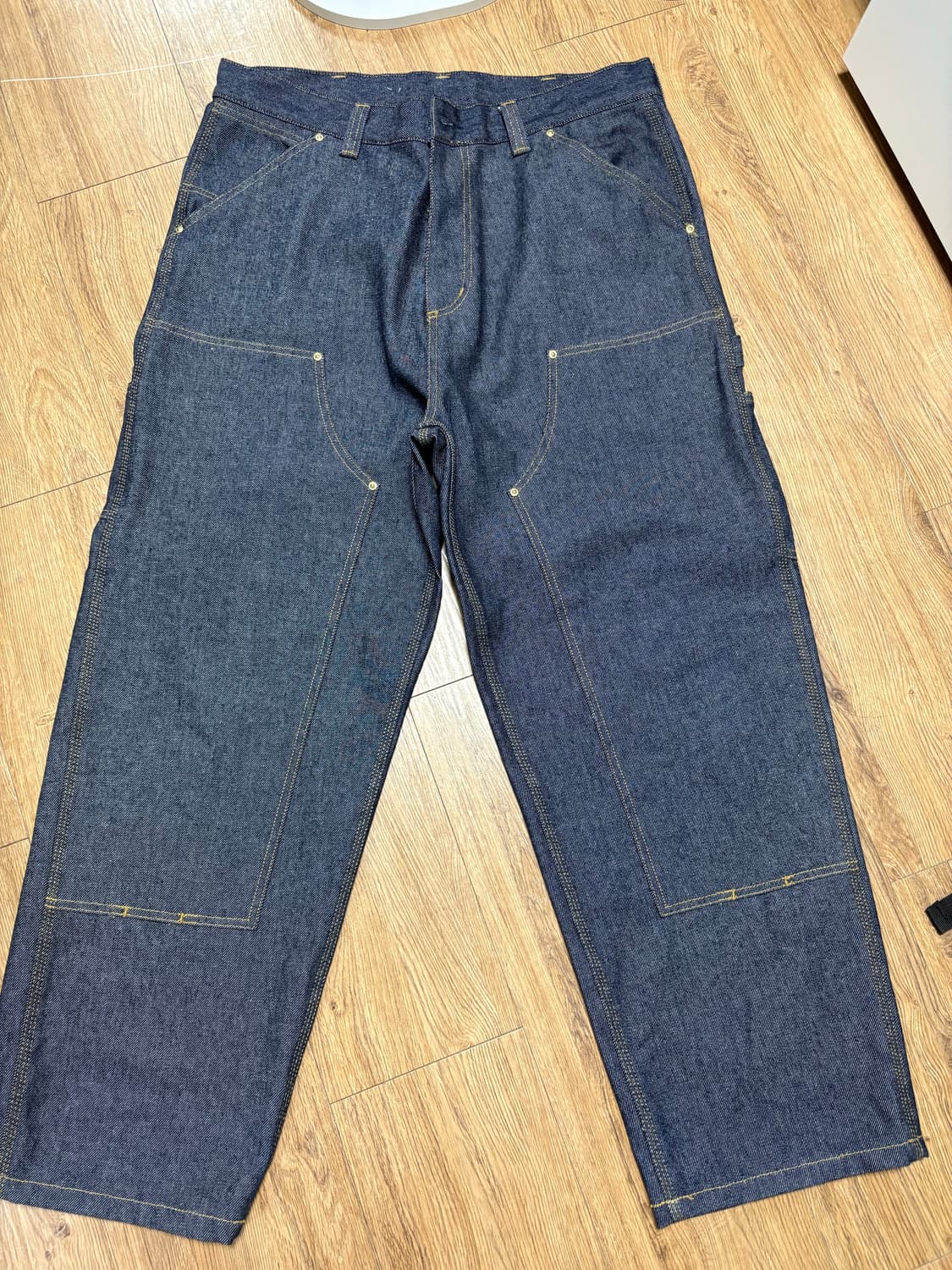 칼하트 og 더블니 팬츠 블루 리지드 L 상품이미지4