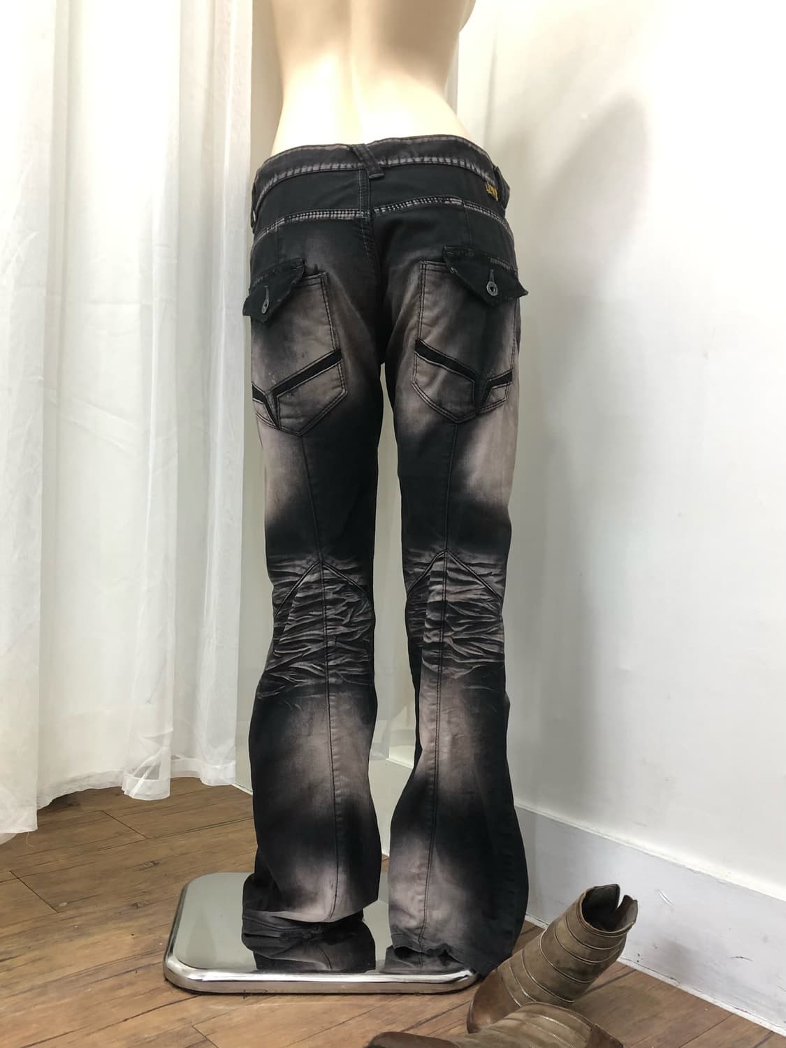 black washed semi bootcut denim pants 상품이미지2