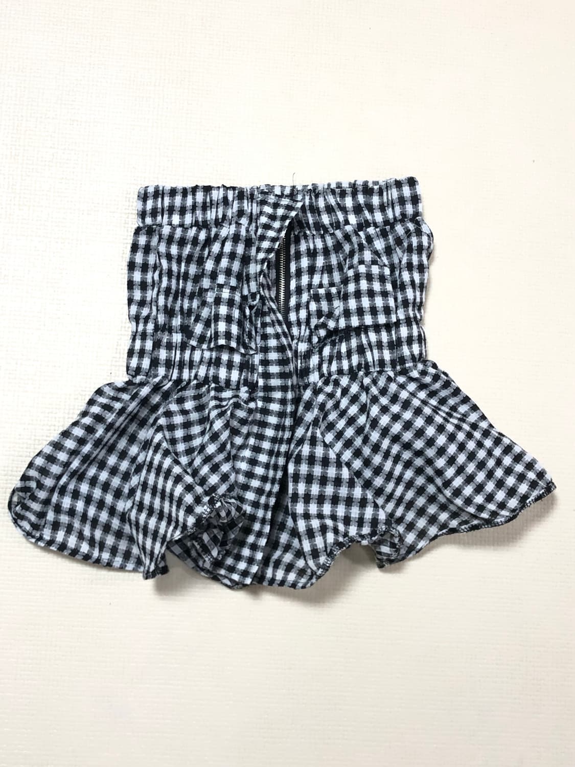 빈티지 블랙 체크 프릴 탑 상품이미지9
