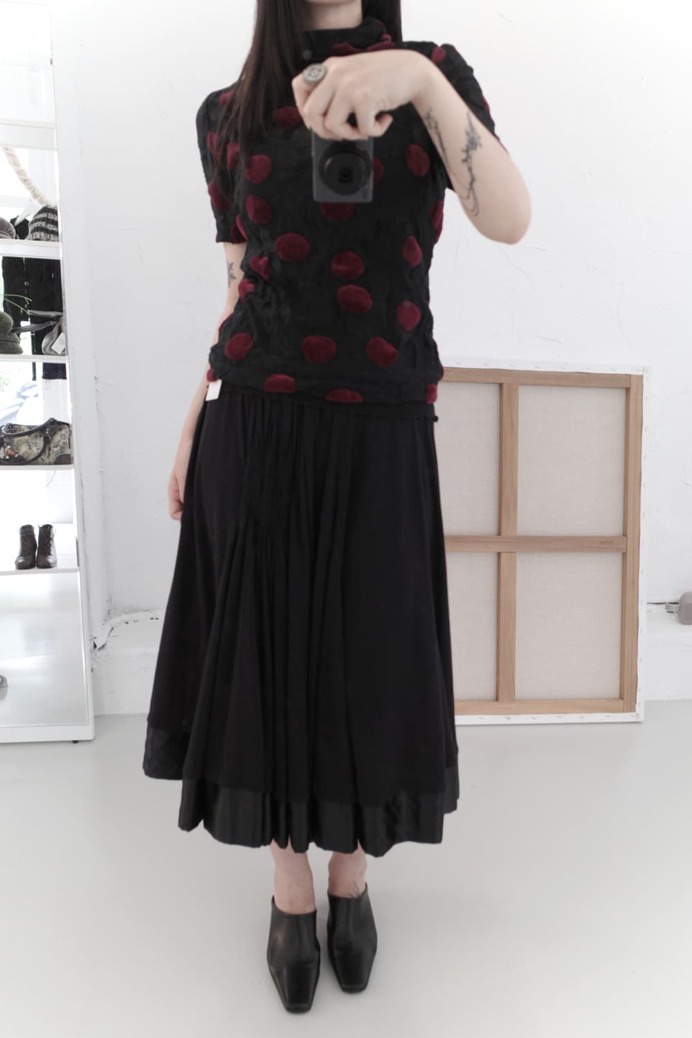 hiroko koshino) dot see-through half T 상품이미지6