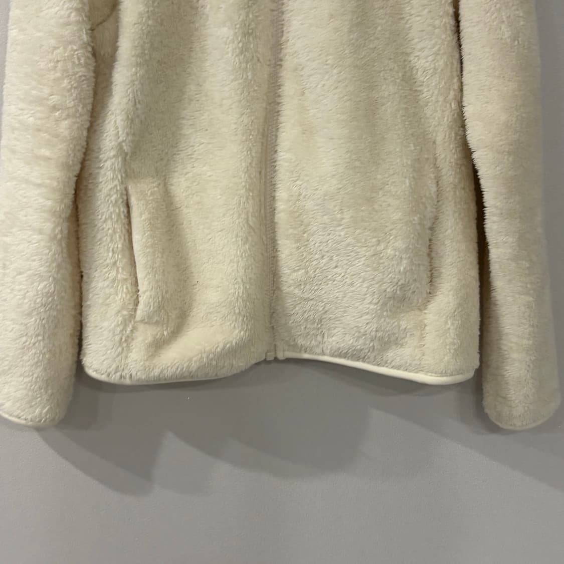 유니클로 아이보리 뽀글이 플리스 집업 S 상품이미지2