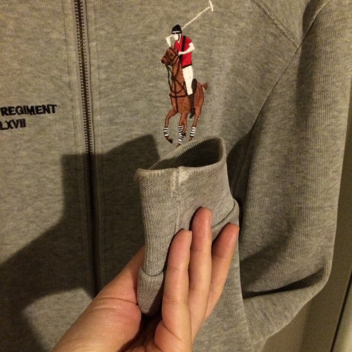 폴로 빅포니 그레이 니트 집업 상품이미지5