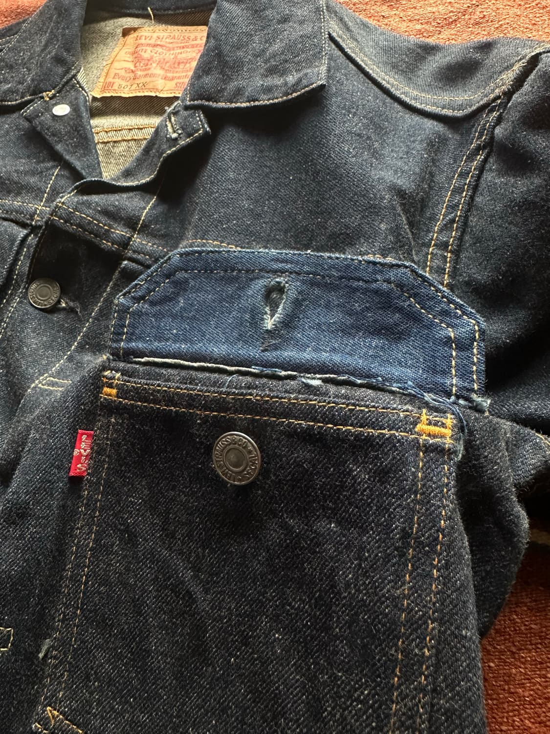 90s USA Valencia Levis 507XX 2nd Jacket 상품이미지5