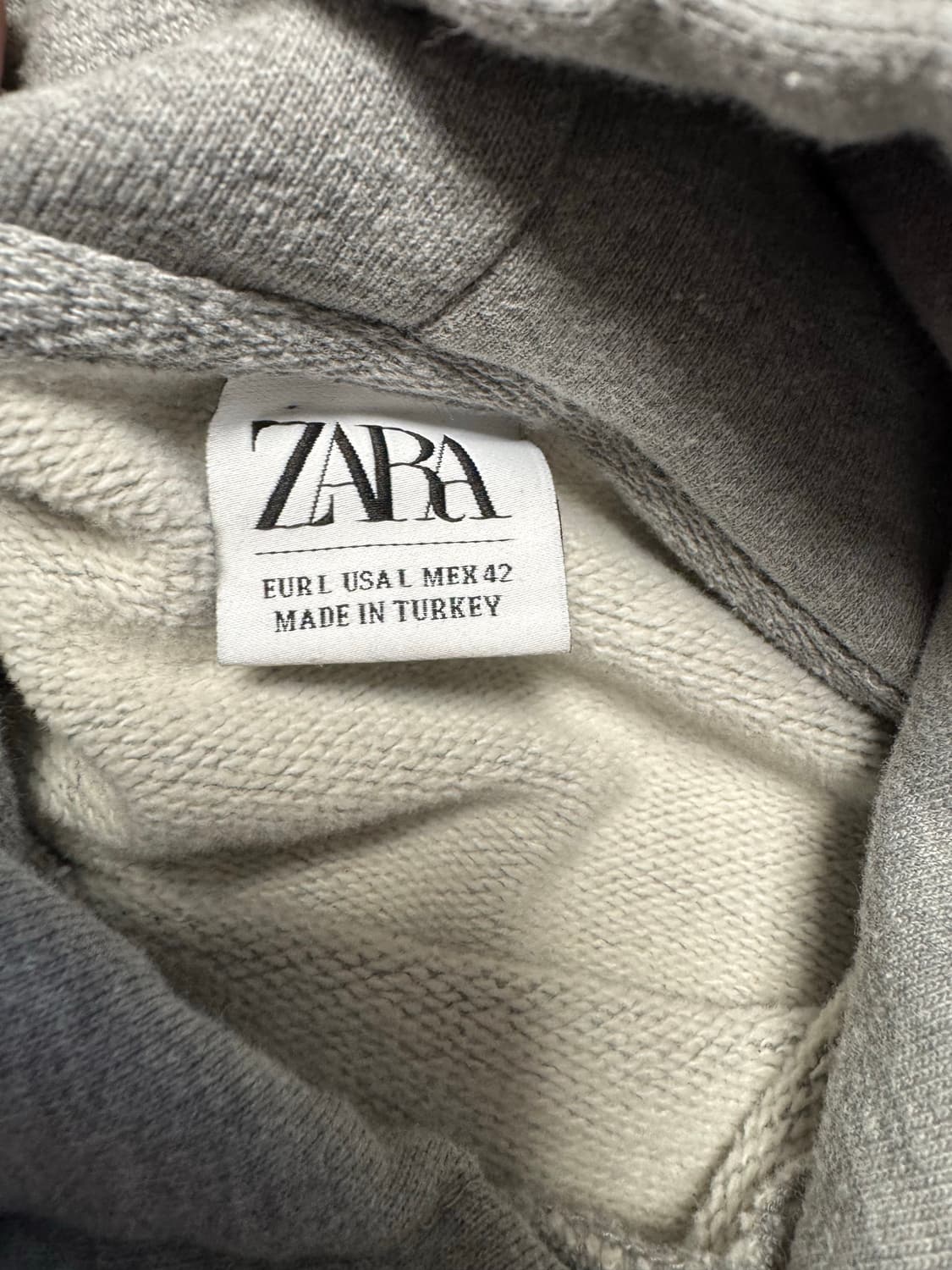 [L] zara 자라 그레이 후드 상품이미지3