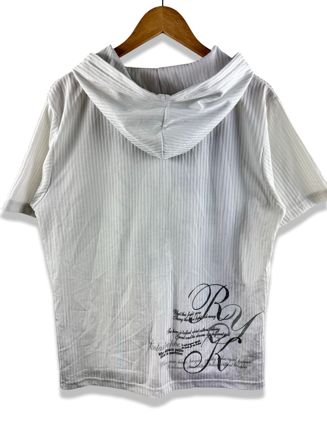 JPN 펑크 레터링 반팔 후드집업2604 상품이미지2