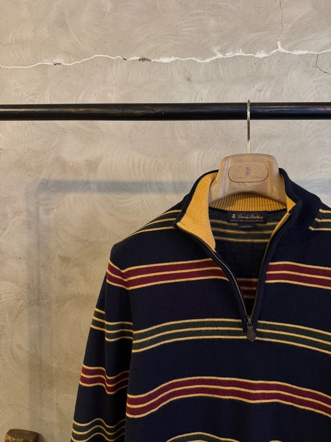 브룩스 브라더스 퀴터짚 짚업 니트 100 상품이미지2