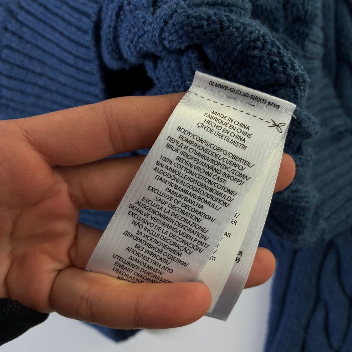 Polo  폴로 랄프로렌 자수 코튼 반집업 꽈배기 니트 상품이미지7