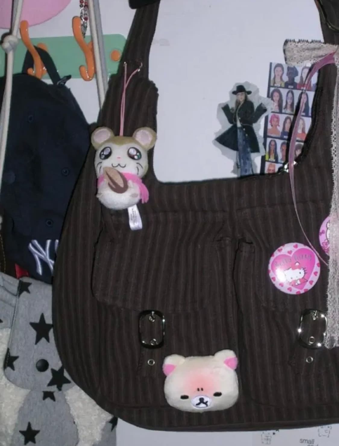 빈티지무드 스트라이프 숄더백 상품이미지1