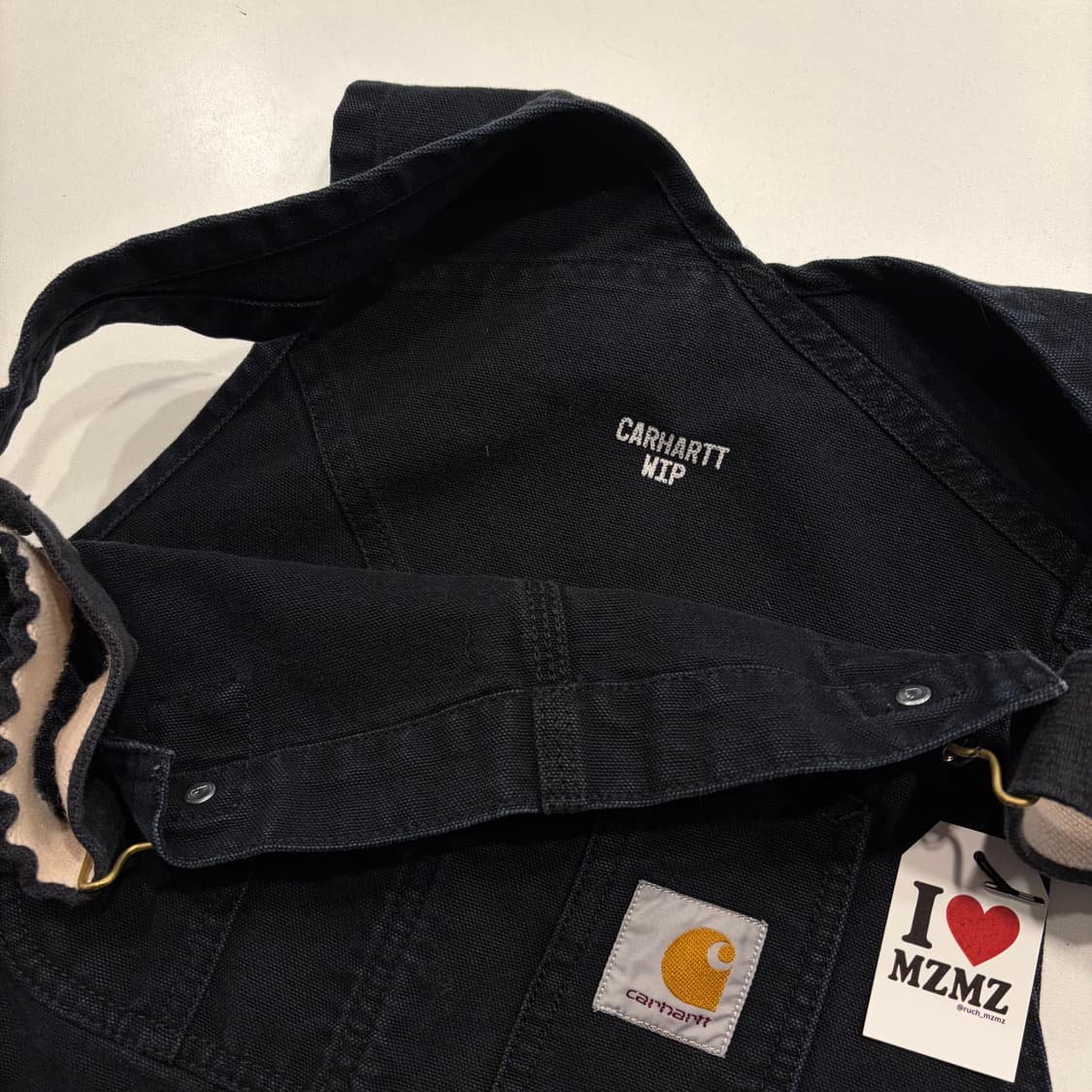 [34x32] 칼하트 WIP 블랙 오버롤 멜빵 C333 상품이미지9