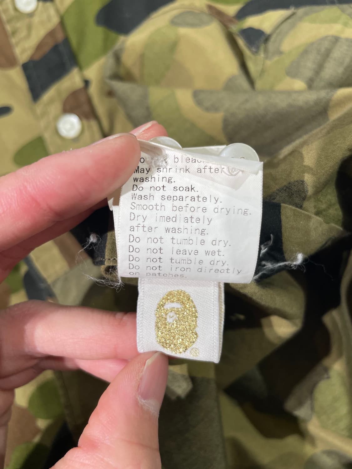 베이프 카모 싱글 포켓 사루 버튼다운 카라 셔츠 상품이미지9