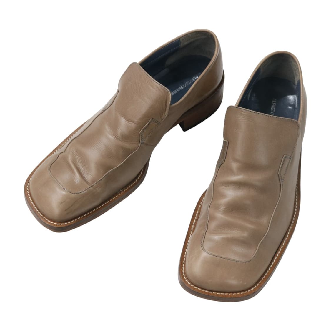 알프레도 바니스터 빈티지 스퀘어 토 가죽 슬립온 로퍼 (43) 상품이미지1