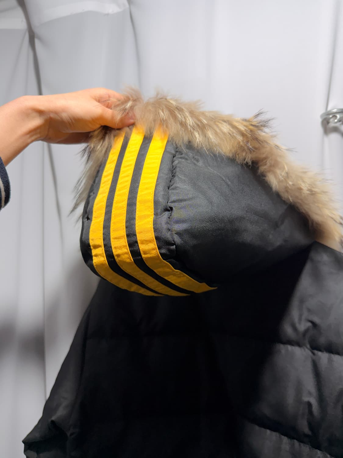 아디다스 옐로우 트랙 포인트 퍼 점퍼 상품이미지6