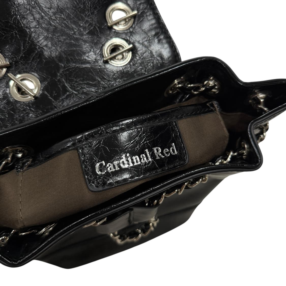 카디널 레드 하우아백 블랙 백팩 가방 상품이미지4