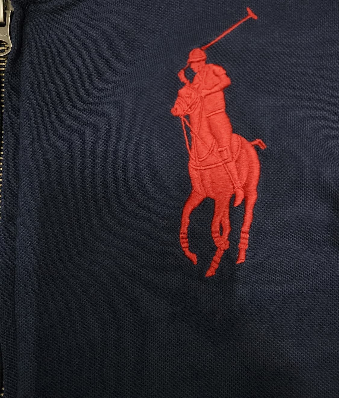 폴로 랄프로렌 빈티지 레드 빅포니 후드 집업 XL 상품이미지5