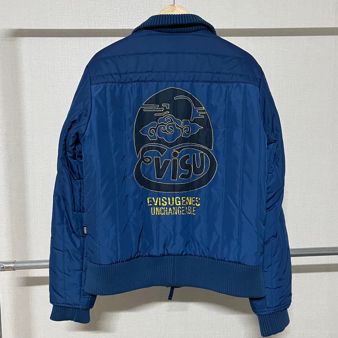 Evisu 블루 퀼팅 자켓 M 상품이미지2