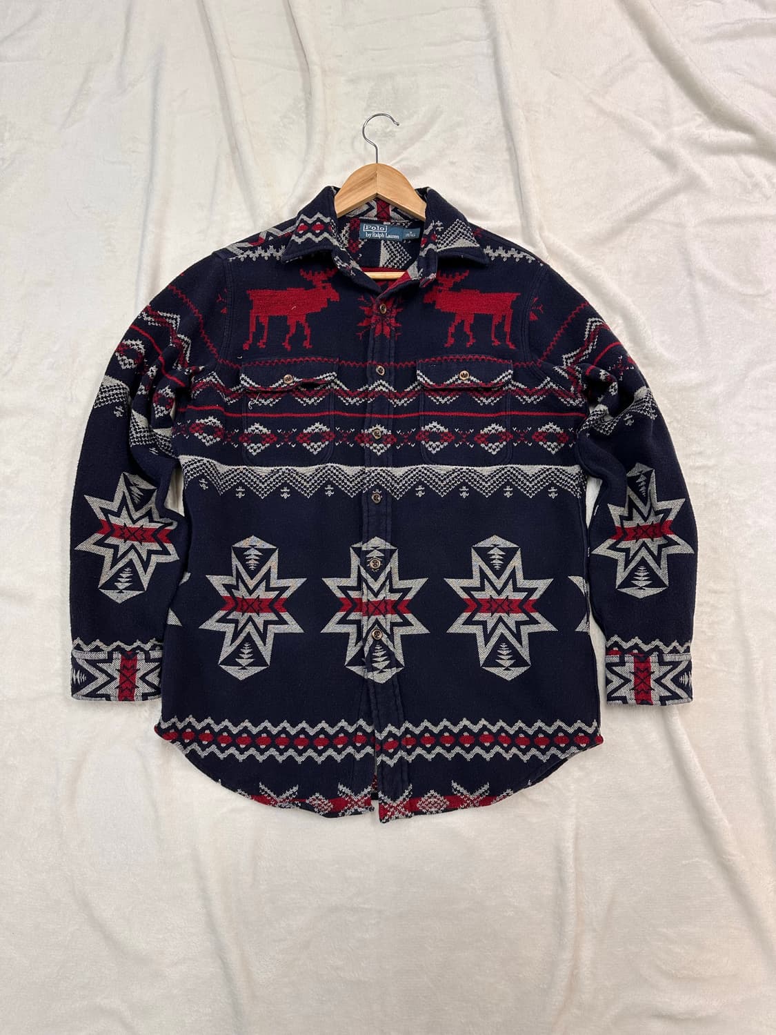 (M)폴로랄프로렌 아즈텍 플란넬 셔츠 네이비 상품이미지1