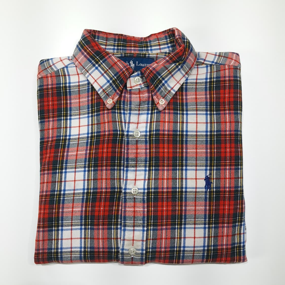 CL191 폴로 코튼 클래식핏 레드타탄 체크 셔츠 상품이미지7