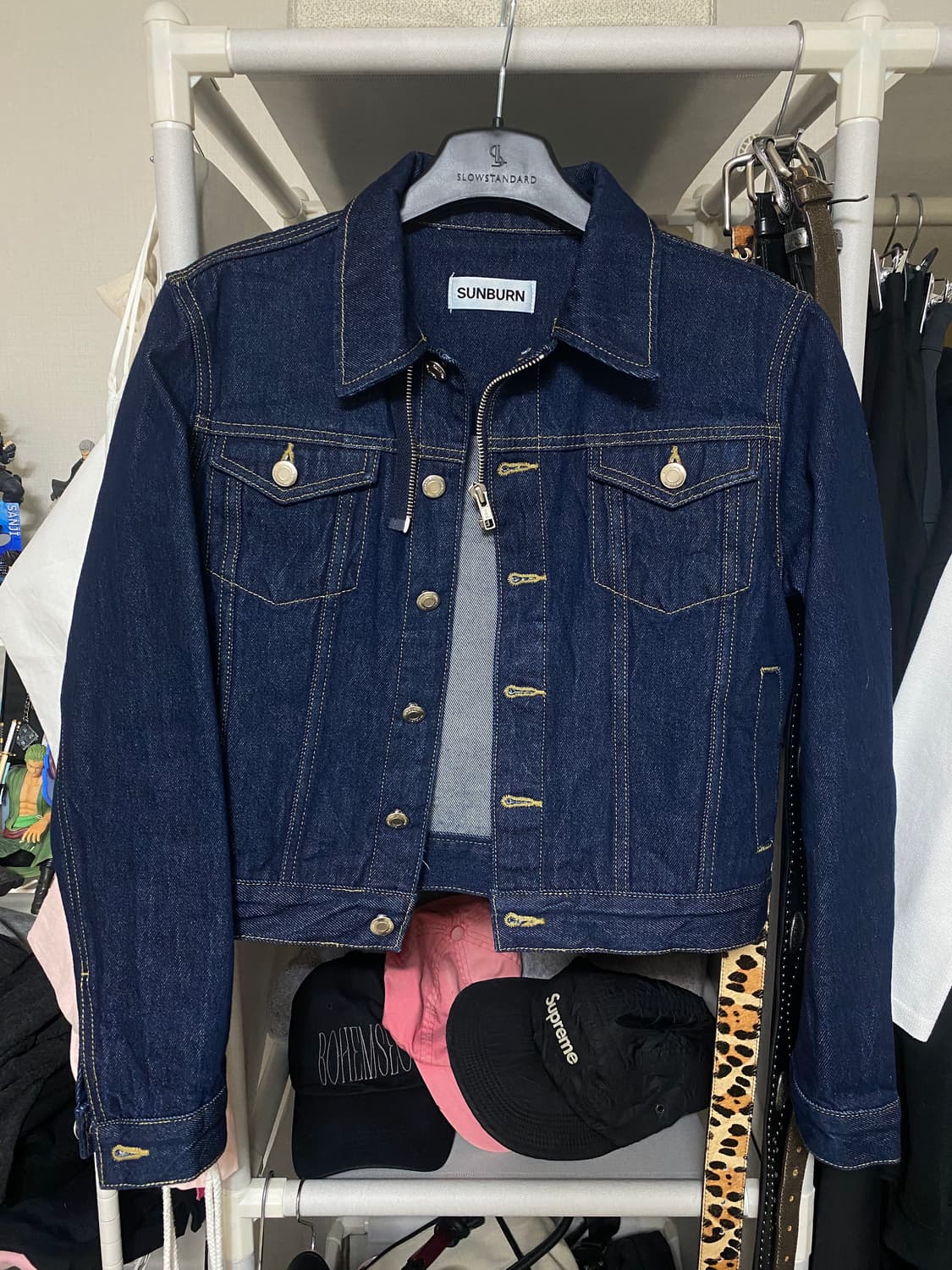 썬번프로젝트 집업 데님 자켓 인디고 S 상품이미지3