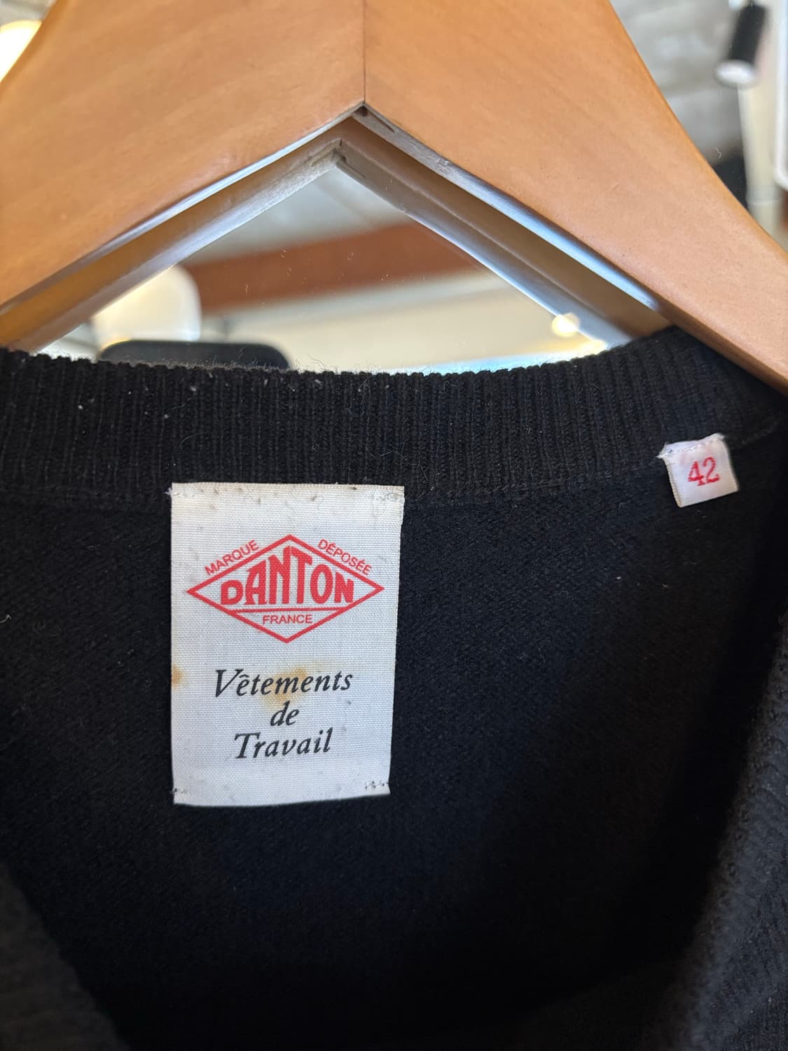 DANTON 단톤 블랙 라운드넥 스웨터 상품이미지3