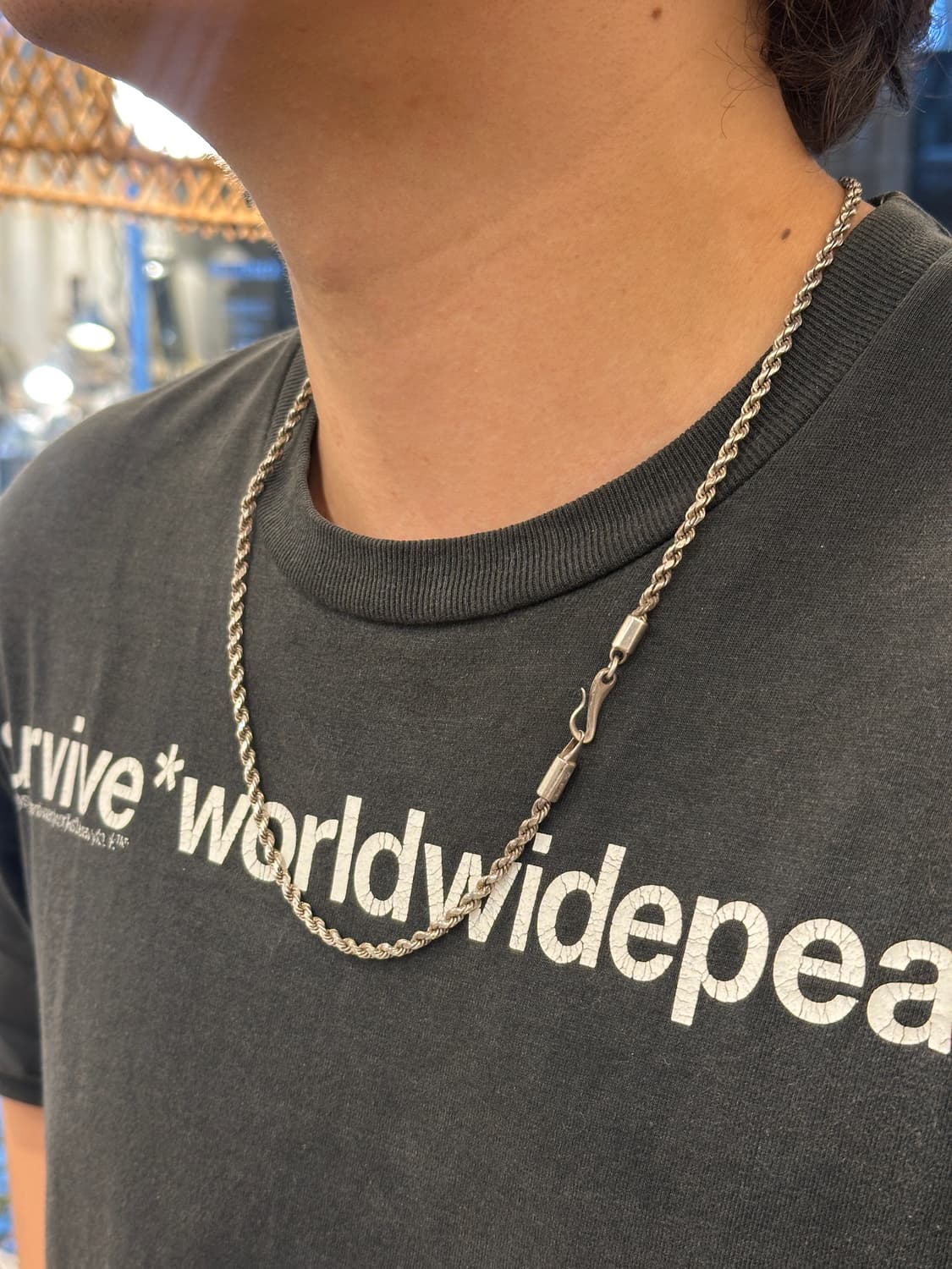 Vintage 925silver chain necklace 상품이미지8