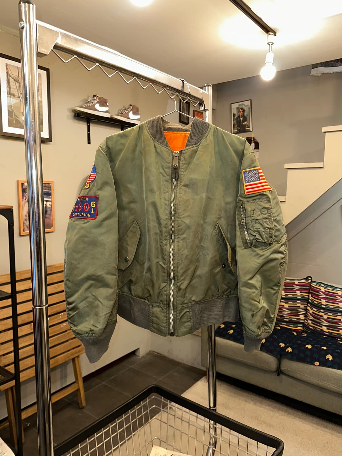 90’s Alpha Industries USA patch flight 상품이미지4