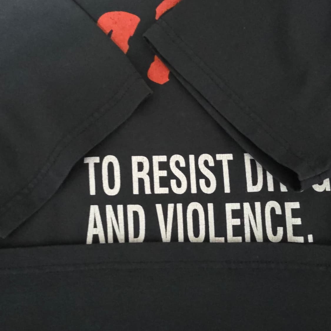 [XL] 90s 빈티지 DARE 티셔츠 블랙 ver. 후룻4 블리칭 상품이미지7