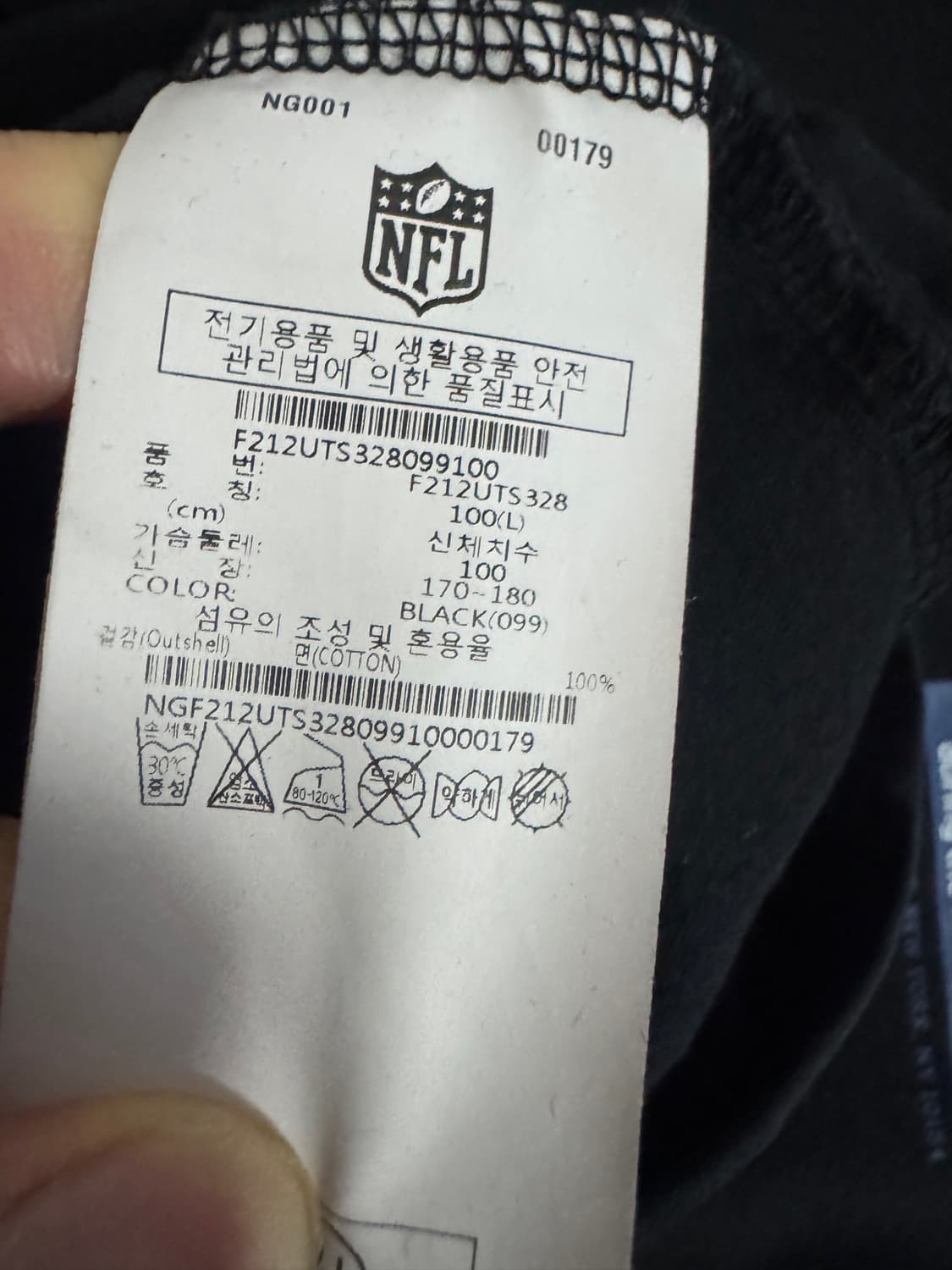 NFL 엔에프엘 빈티지 뒷 프린팅 반팔 티셔츠 L ~ XL 블랙 상품이미지4