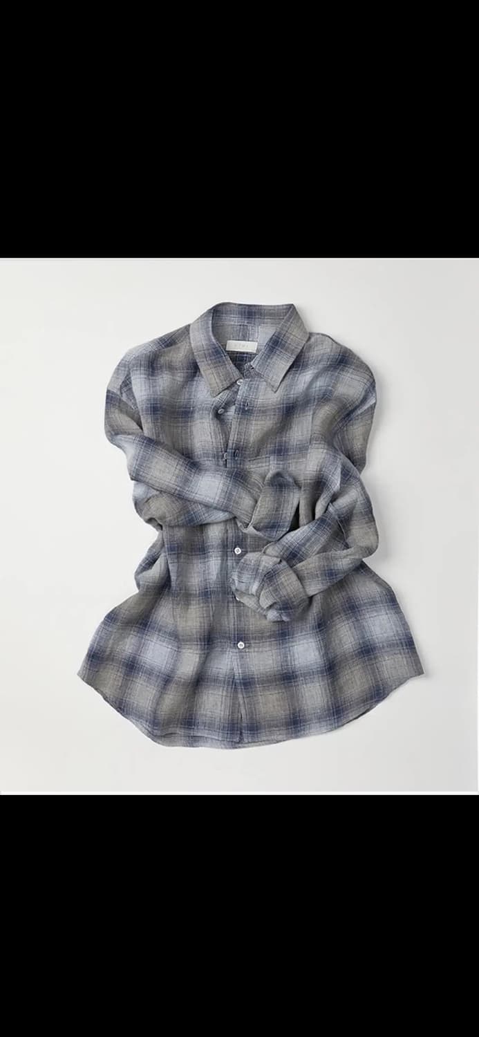 모마디자인 Japanese linen check shirt 48 상품이미지1