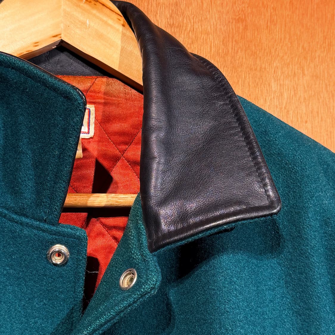 리복 90s 카우레더 바시티 자켓 M 105 캐나다제 상품이미지7