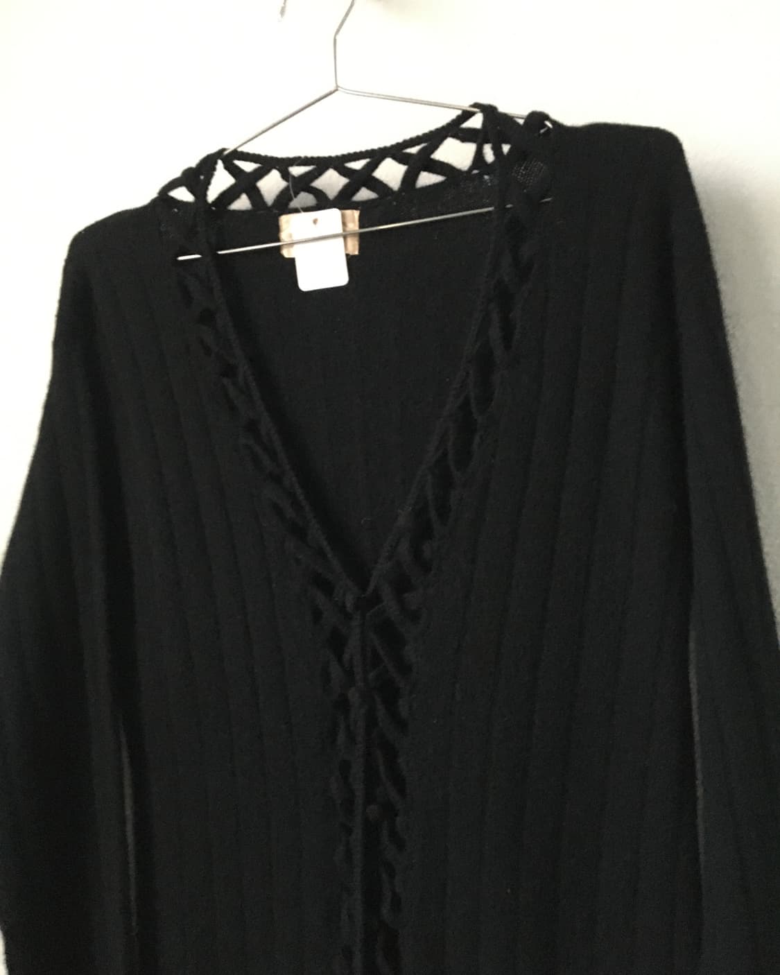 Punching point woolen knit cardigan 상품이미지2