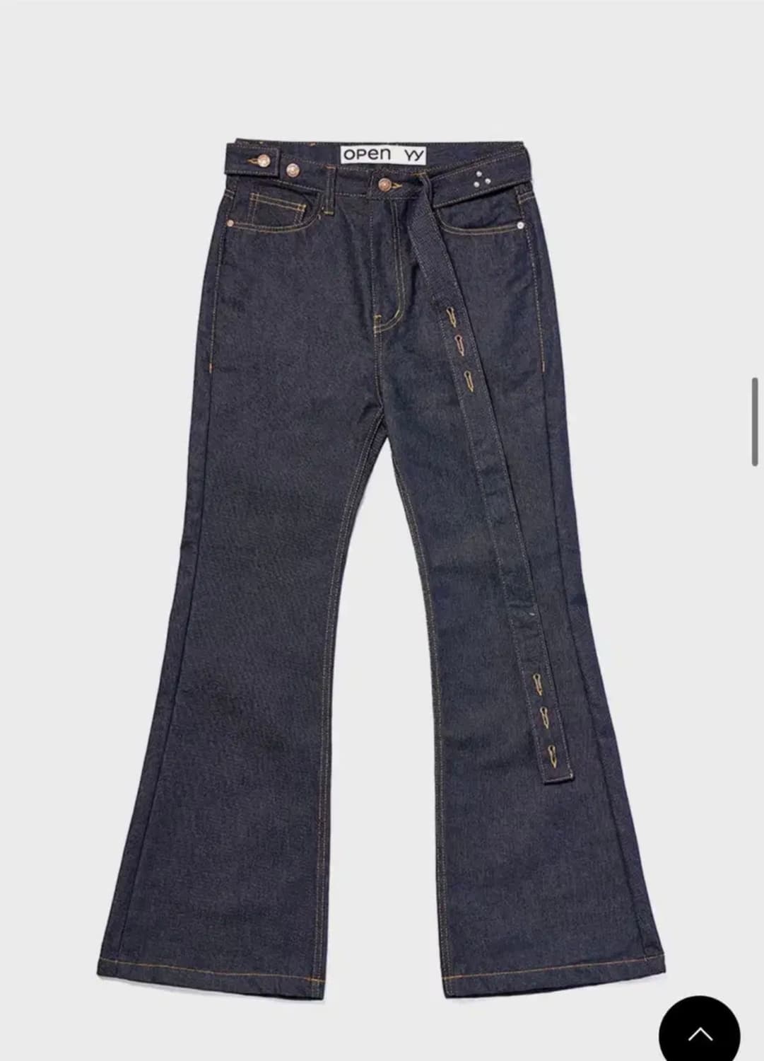 오픈와이와이 BELTED LOOSE BOOTCUT JEAN  상품이미지1
