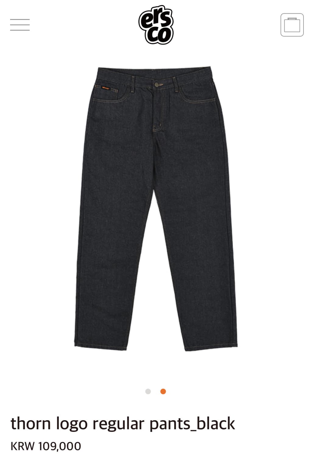 ersco thorn logo regular pants 상품이미지2