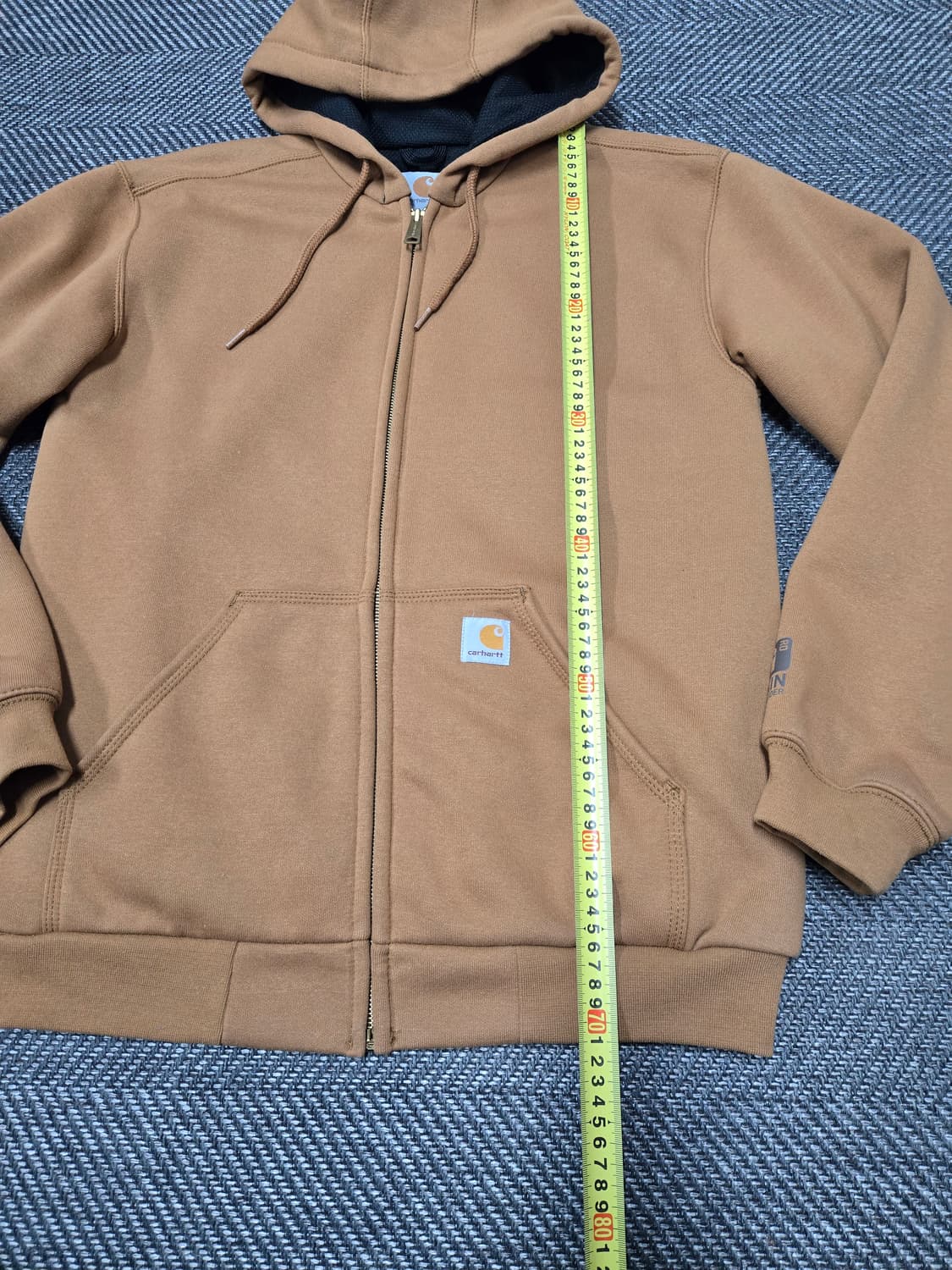 칼하트 공용 브라운 후드 집업 상품이미지9