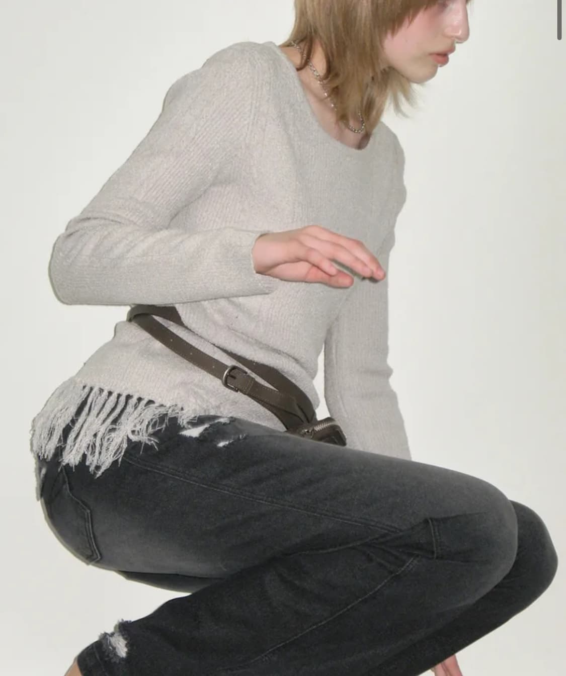 밀로 우먼 프린지 니트 상품이미지2