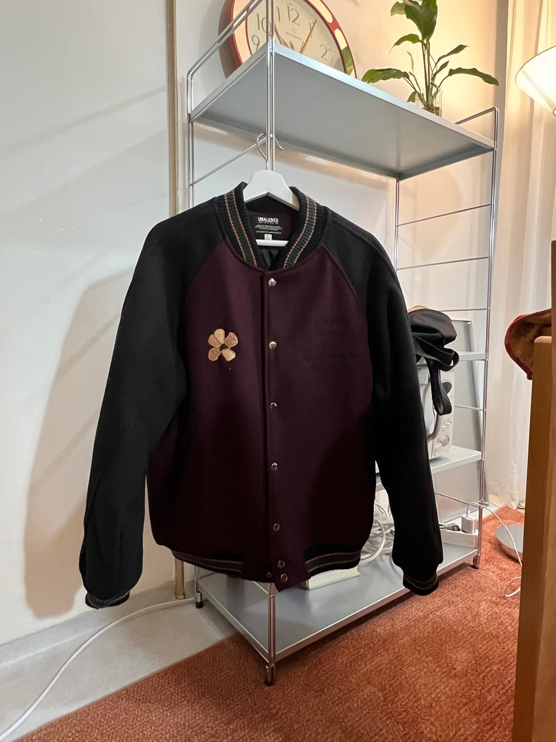 Unalloyed varsity jacket (wine) L 상품이미지1